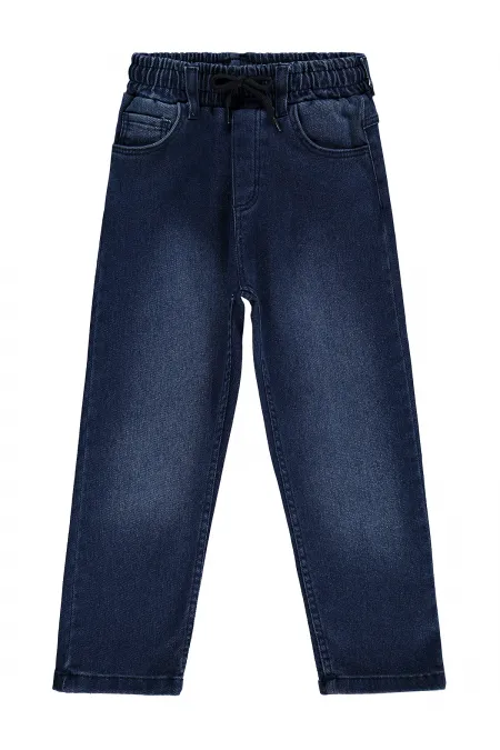 Pantalon en jean pour garçon, 6-9 ans, bleu foncé - Lot