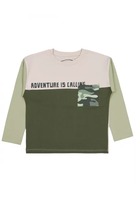 Erkek Çocuk Sweatshirt 10-13 Yaş Koyu Haki - Paket