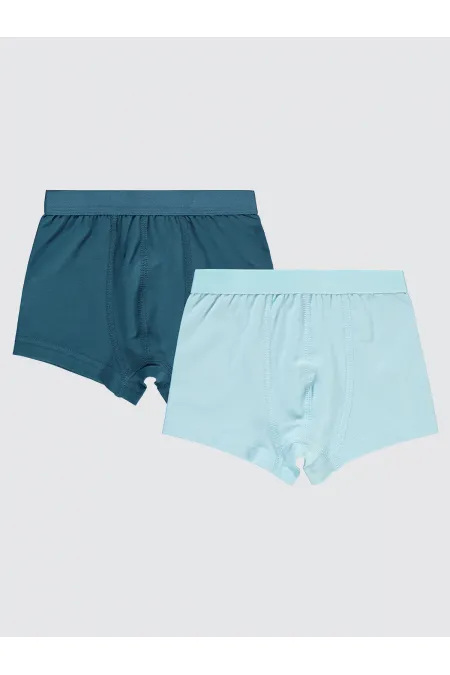 Erkek Çocuk Boxer 2-9 Yaş Mavi-Lacivert - Paket