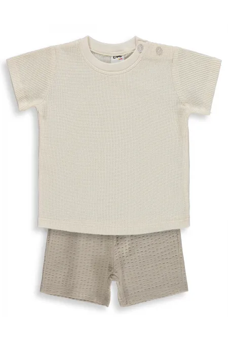 Bebek Takım 0-24 Ay Ekru - Paket