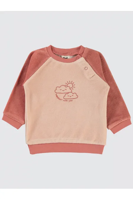 Bebek Sweatshirt 0-24 Ay Pudra - Paket
