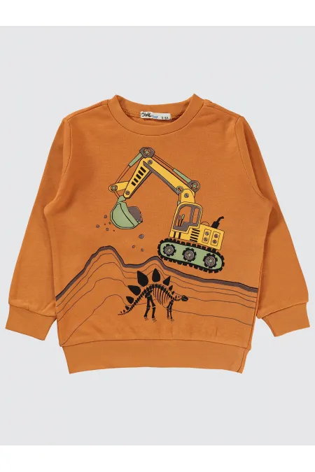 Boys Sweatshirt 2-5 Years Old Dark Orange - Civil Package