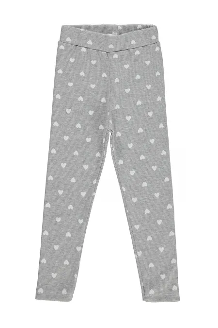 Leggings pour filles de 6 à 9 ans, coloris chiné - Lot