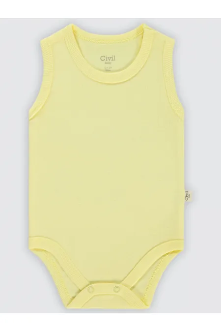Baby Snap Bodysuit 0-24 Months Yellow - Pack