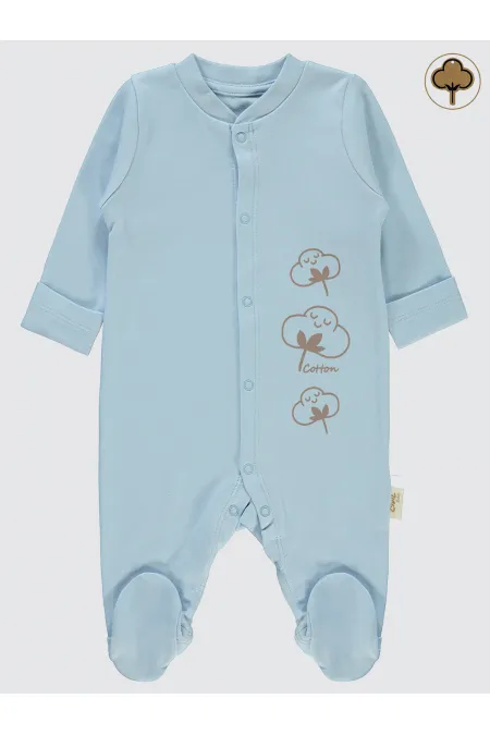 Grenouillères bébé 0-24 mois bleues - Emballage