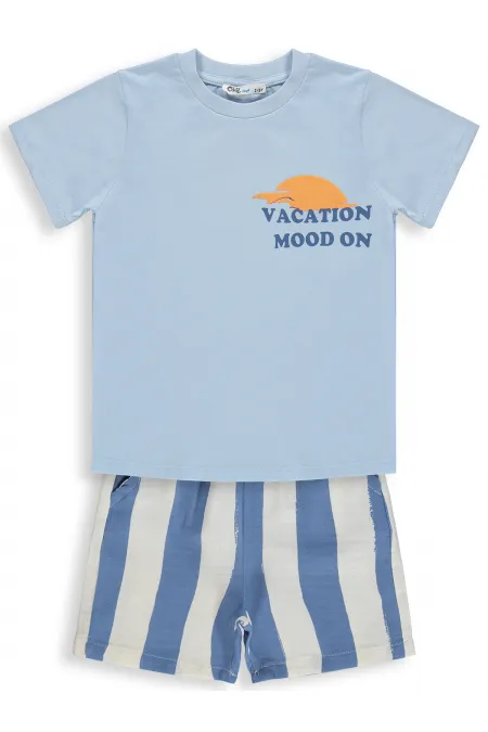 Erkek Çocuk Takım 2-5 Yaş Mavi-İndigo - Paket