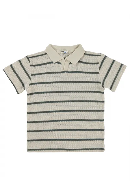 Erkek Çocuk Tişört 6-9 Yaş Haki - Paket