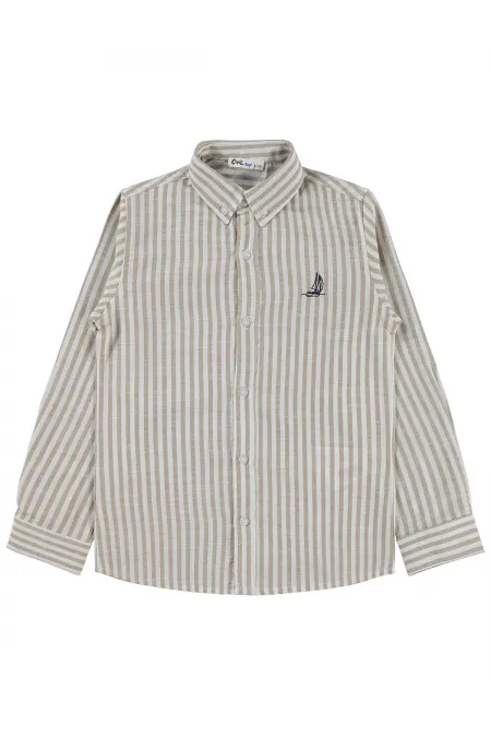 Chemise garçon, 10-13 ans, beige - Lot