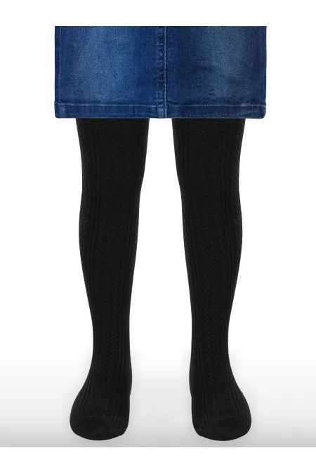 Kız Çocuk Külotlu Çorap 2-9 Yaş Siyah - Paket