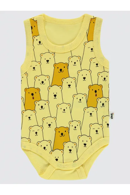 Body bébé à boutons-pression jaune 0-24 mois - Lot