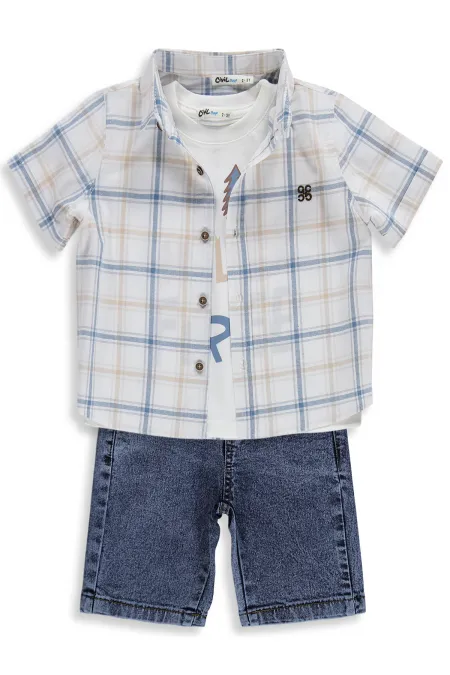 Erkek Çocuk Takım 2-5 Yaş Mavi - Paket