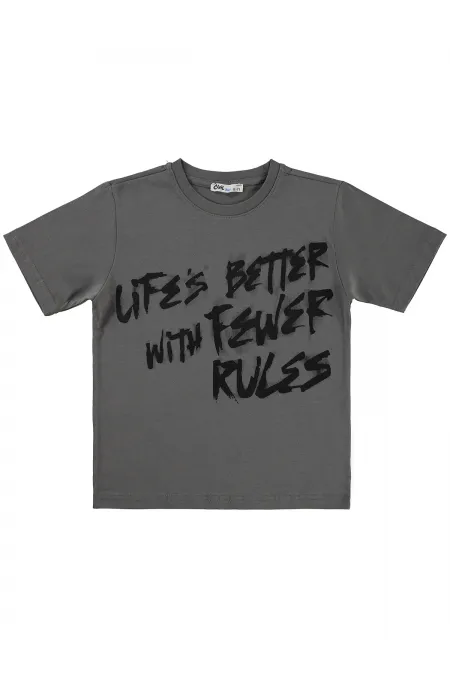 T-shirt garçon Km 6-9 ans Gris - Lot