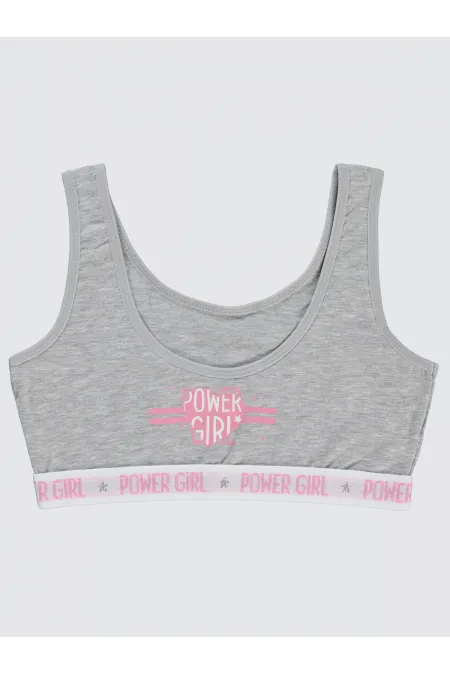 Kız Çocuk Büstiyer 2-9 Yaş Gri - Paket