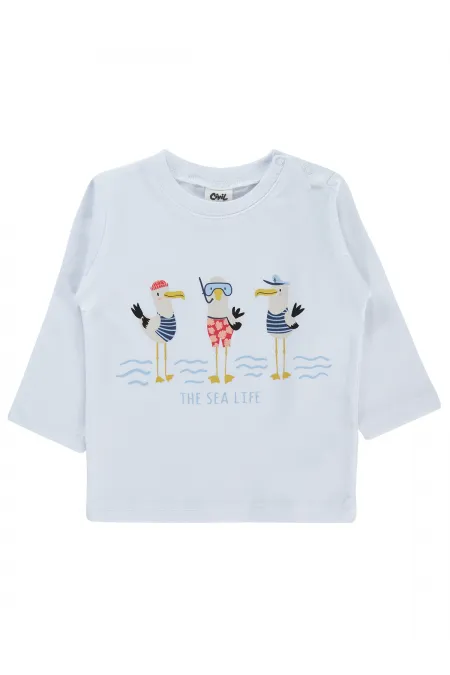 Bebek Sweatshirt 0-24 Ay Beyaz - Paket