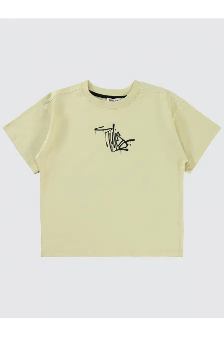 T-shirts pour garçons de 6 à 9 ans, couleur pierre - Lot