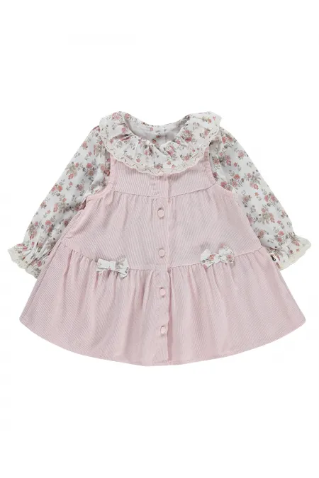 Baby Jumpsuit and Dress 0-24 Months Powder Pink - Pack