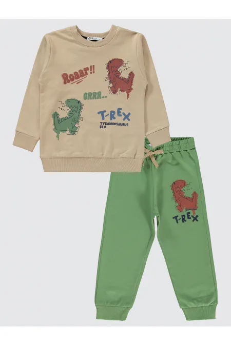 Ensemble de survêtement garçon pour enfants de 2 à 5 ans, couleur pierre - Emballage