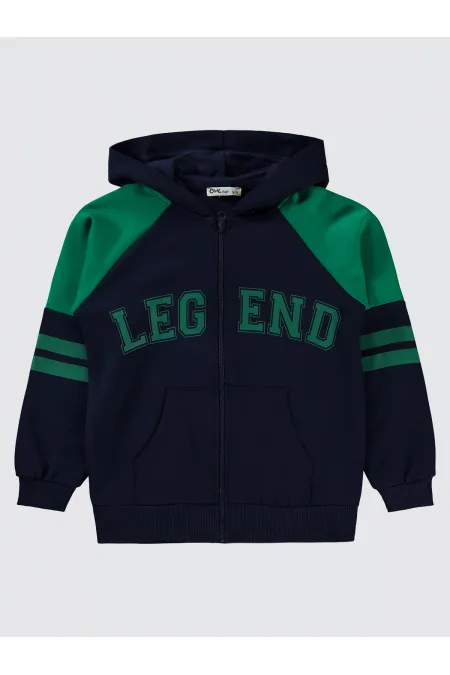 Gilet garçon bleu marine 6-9 ans - Emballage