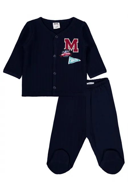Baby Pajama Set 0-24 Months Dark Navy Blue - Package