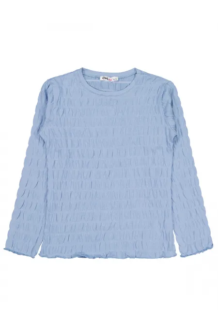 Kız Çocuk Sweatshirt 6-9 Yaş Mavi - Paket