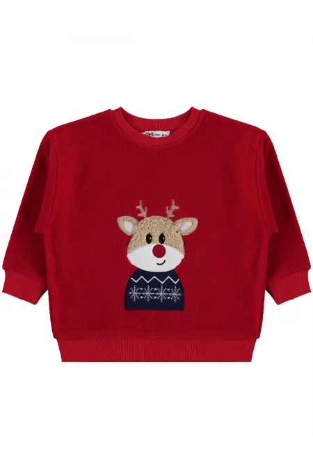 Erkek Çocuk Sweatshirt 2-5 Yaş Kırmızı - Paket