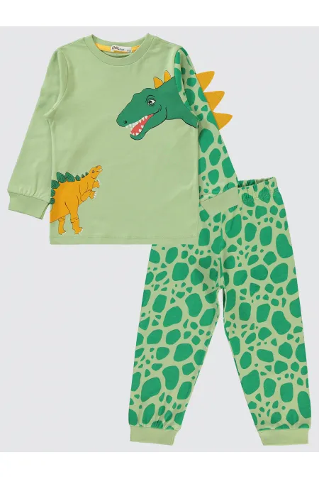 Ensemble pyjama garçon 2-5 ans kaki doux - Emballage