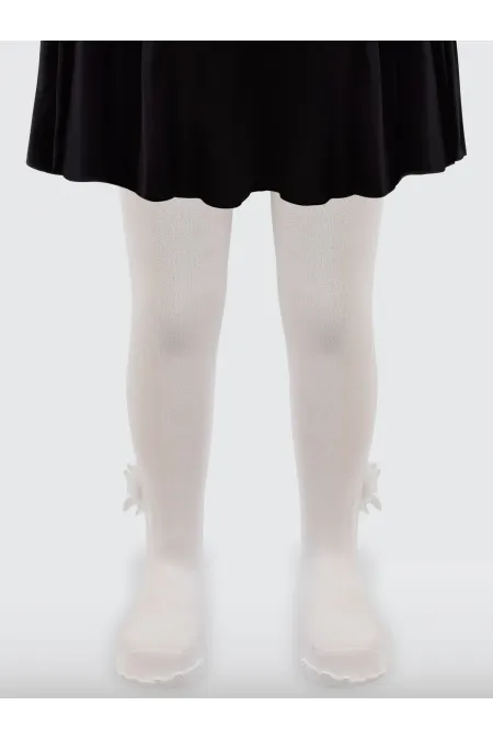 Kız Çocuk Külotlu Çorap 2-9 Yaş Ekru - Paket
