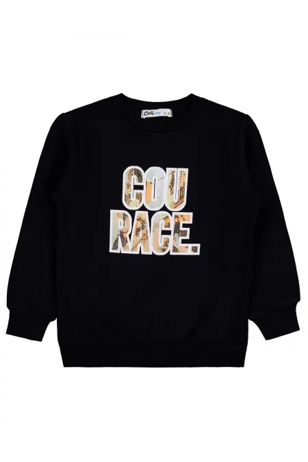 Erkek Çocuk Sweatshirt 2-5 Yaş Siyah - Paket