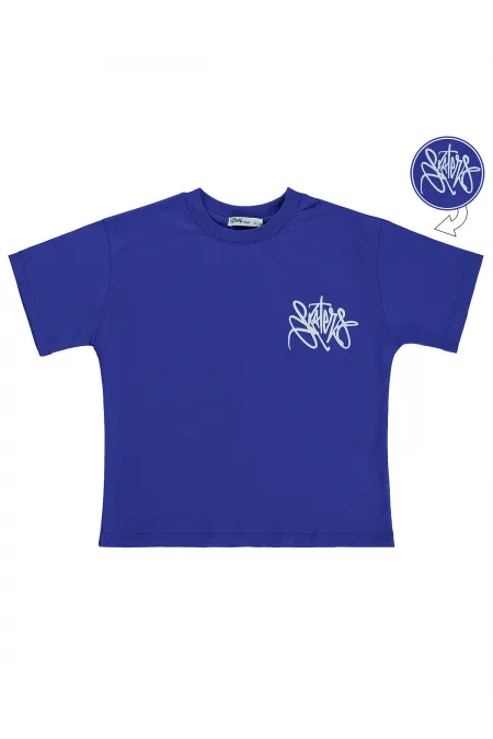 Erkek Çocuk Tişört 6-9 Yaş Saks - Paket