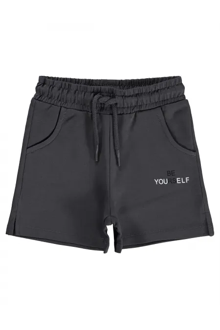 Kız Çocuk Şort 2-5 Yaş Antrasit - Paket