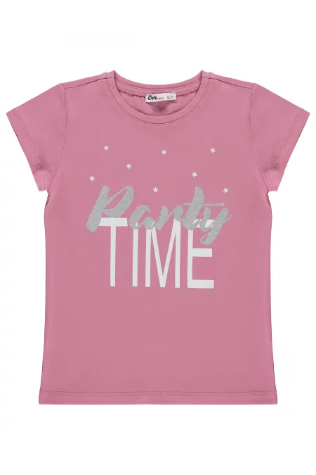 Lot de T-shirts pour filles de 6 à 9 ans, rose pâle.