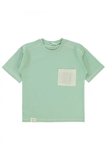 Lot de T-shirts pour garçons de 6 à 9 ans, couleur menthe