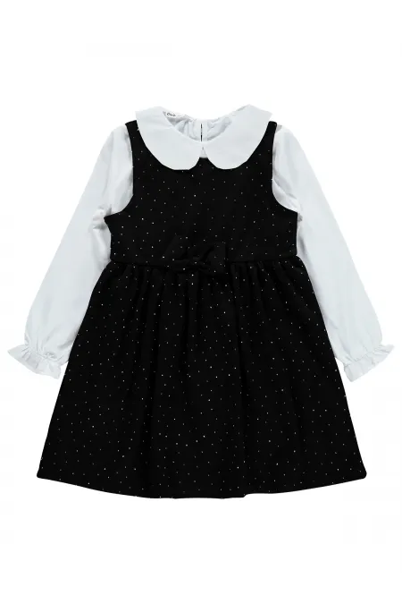 Kız Çocuk Jile ve Elbise 10-13 Yaş Siyah - Paket