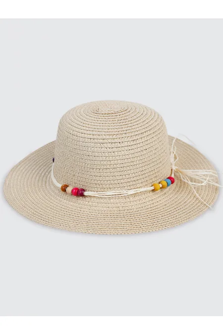 Kız Çocuk Şapka Bere 6-9 Yaş Bej - Paket