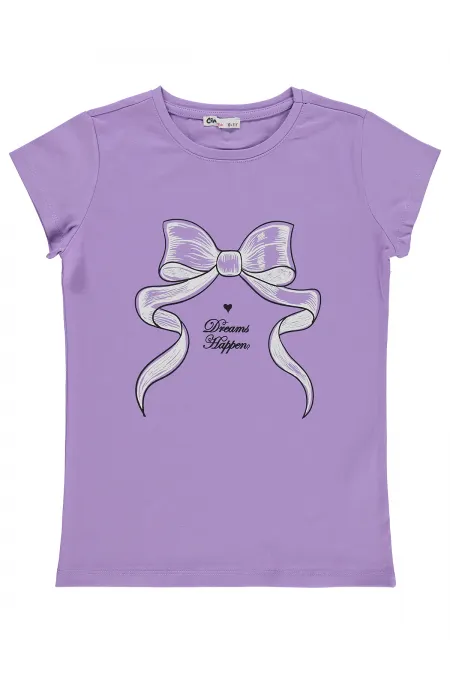 Kız Çocuk Tişört Km 10-13 Yaş Mor - Paket