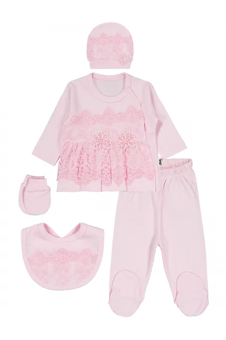 Baby Bodysuit Sets 0-24 Months Pink - Package