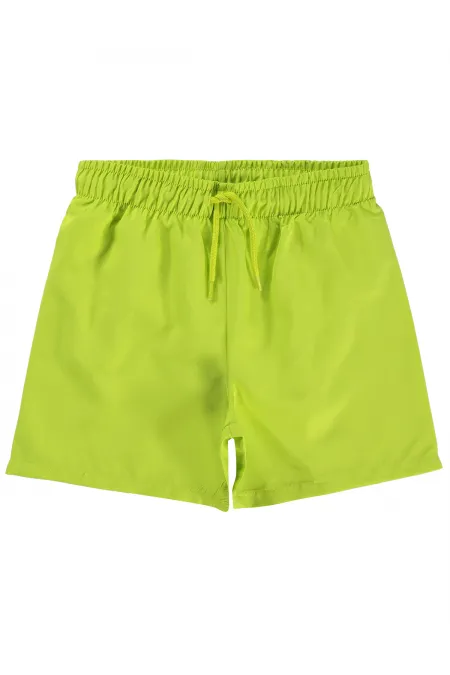 Erkek Çocuk Deniz Şort 6-9 Yaş Limon Yeşili - Paket