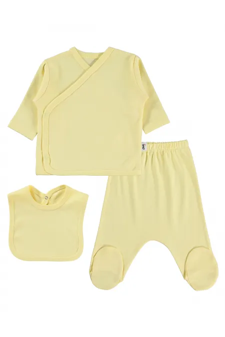 Baby Bodysuit Sets 0-24 Months Light Yellow - Package