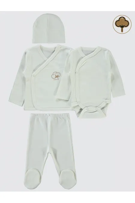 Baby Bodysuit Sets 0-24 Months Ecru - Package