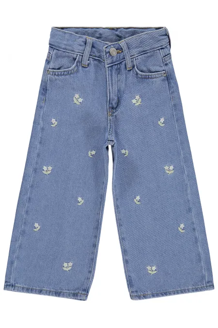 Kız Çocuk Pantolon Kot 2-5 Yaş Açık Mavi - Paket