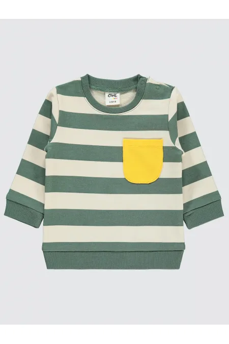 Bebek Sweatshirt 0-24 Ay Soft Haki - Paket