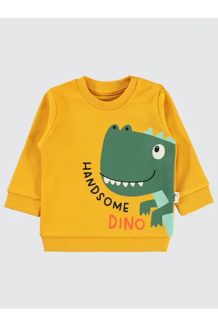 Bebek Sweatshirt 0-24 Ay Hardal Sarısı - Paket