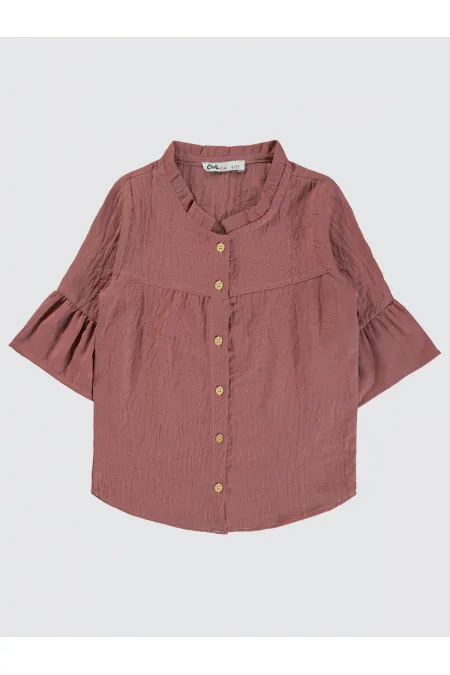 Kız Çocuk Gömlek 6-9 Yaş Kiremit - Paket