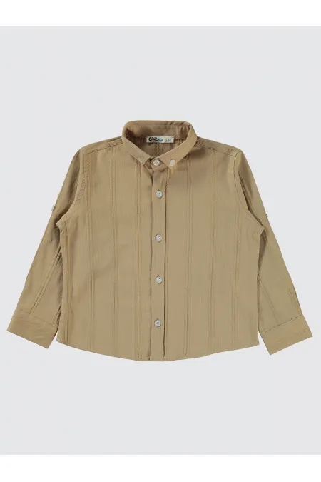 Erkek Çocuk Gömlek 2-5 Yaş Kahverengi - Paket