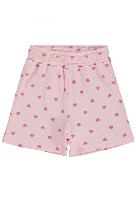 Kız Çocuk Şort 2-5 Yaş Pudra - Paket