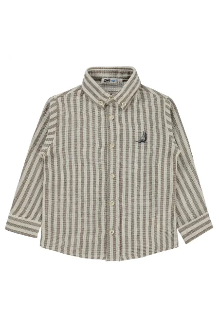 Erkek Çocuk Gömlek 2-5 Yaş Kahve - Paket