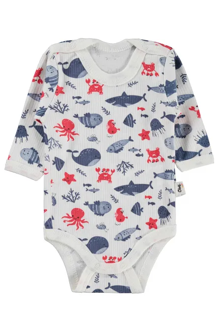 Body bébé à boutons-pression 0-24 mois, écru - Emballage