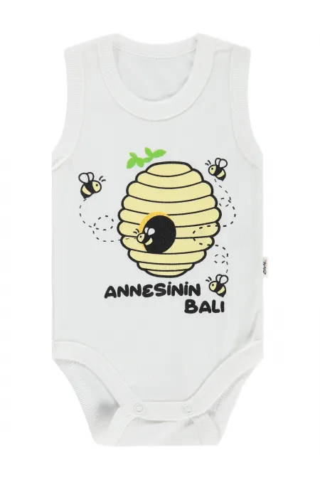 Bebek Çıtçıtlı Badi 0-24 Ay Ekru - Paket