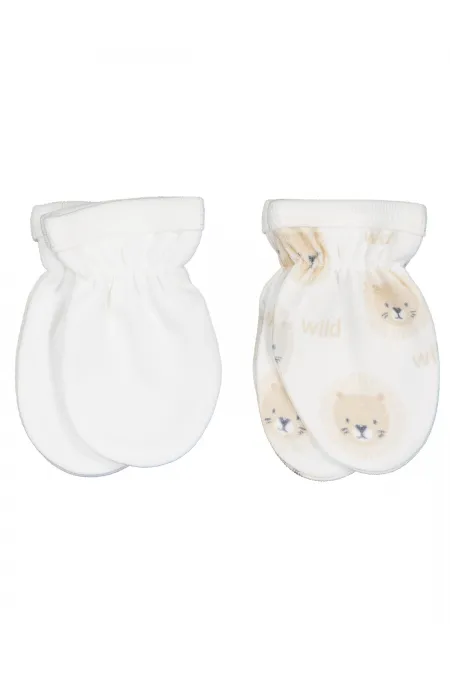 Gants pour bébé 0-24 mois écru - Lot