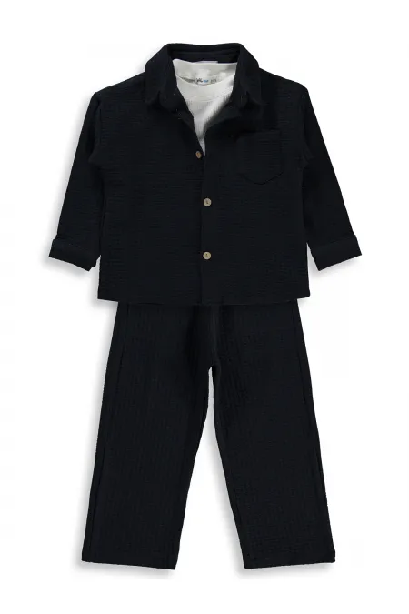 Erkek Çocuk Takım 2-5 Yaş Lacivert - Paket